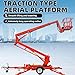 Towable High-Altitude Work Platform - Compact Foldable Articulating Boom Lift for Tree Trimming Industrial Commercial & Building Repair Tasks, 33 FT Platform Height 19 FT Working Radius