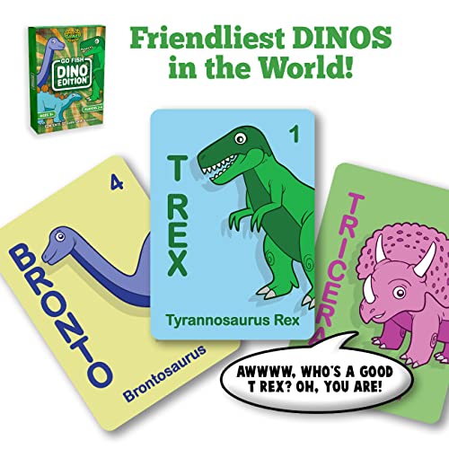 Wreathy Games® - Go Fish Dino Edition® Card Game Deck - Ages 3 and up