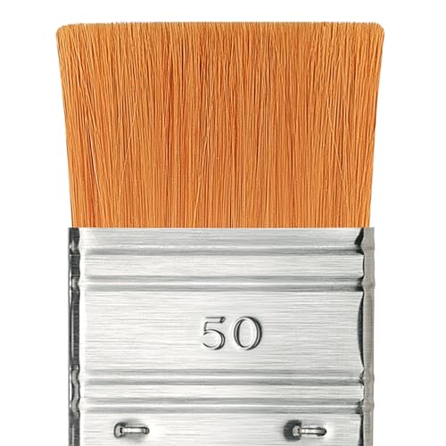 Image of da Vinci Watercolor Series 5080 CosmoTop Spin Paint Brush, Wash Synthetic with Red Handle, Size 50