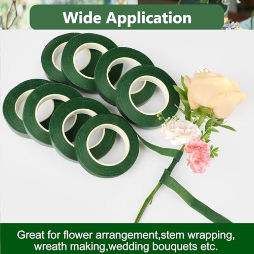 Image of Asian Hobby Crafts Floral Tape Self-Adhesive, Flower Making Tapes for Stem Wrap | DIY craft supplies & Decorative Projects, Pack of 6 | Size : 1 /2 Inch Width, Approx :15 Meter