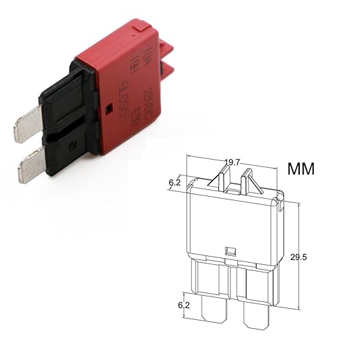 Miniatura 10 de 32vdc Manual Reset Disyuntor Fusible E39 Bajo Perfil ATC/ATO (5A 10A 15A 20A 25A 30A -6pcs Mixto)