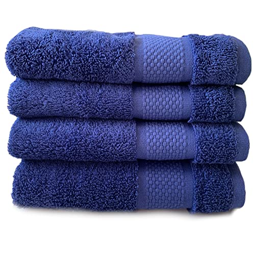 Sue Rossi Organic Turkish Cotton Guest Towels Set Of 4, Kitchen Or Bathroom Pack, Size 30cm x 50cm, Soft