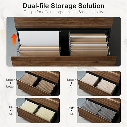 Image of ModernMate 2 Drawer Lateral File Cabinet for Home Office, 31.5W*23H