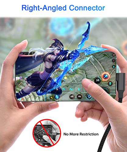 Image of Elebase Right-Angled USB Type C to C 100W Cable 10FT with USB A Adapter, Black