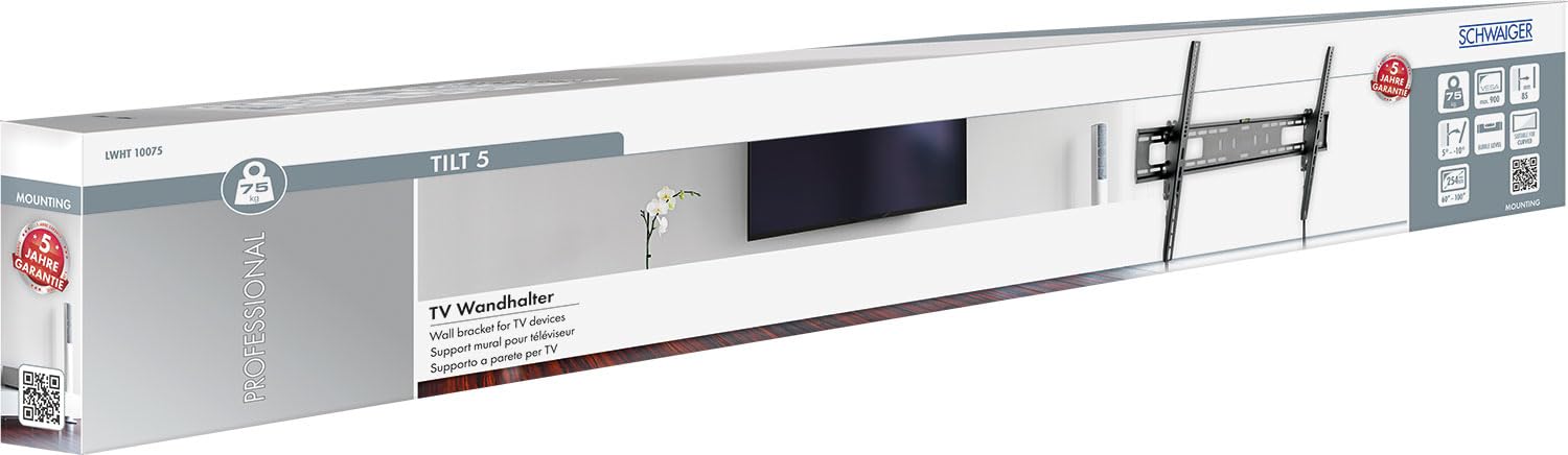 SOPORTE SCHWAIGER TV 60"-100" MAX.75KG NEGRO