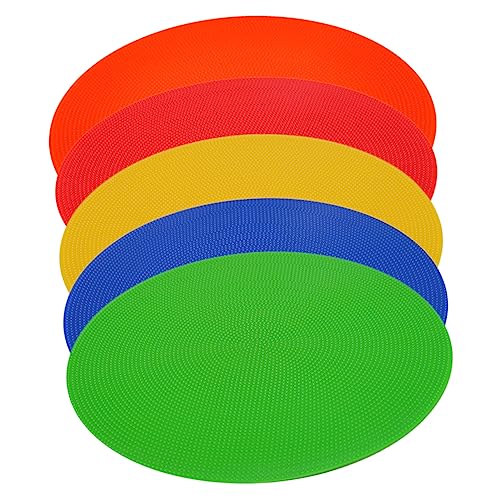 NULYLU 5pcs Football Training Spot Markers Non-Slip Soccer Training Equipment Multi-Function Soccer Signs for