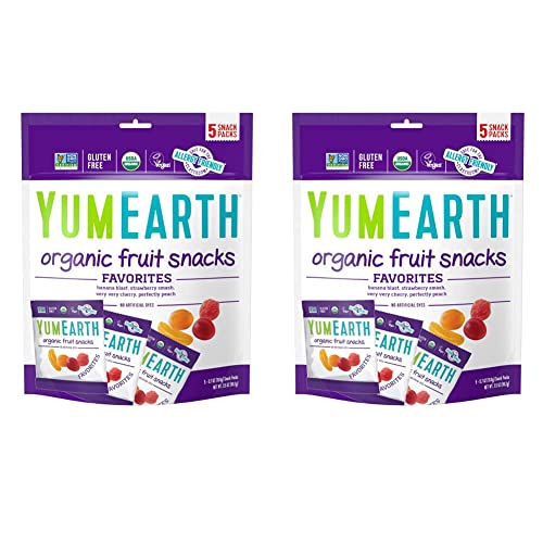 Yumearth Organic Fruit Snacks, 5-0.7Oz. Fruit Flavored Snack Packs, Allergy Friendly, Gluten Free, Non-Gmo, Vegan, No Artificial Flavors Or Dyes (Pack Of 2) #TOP18