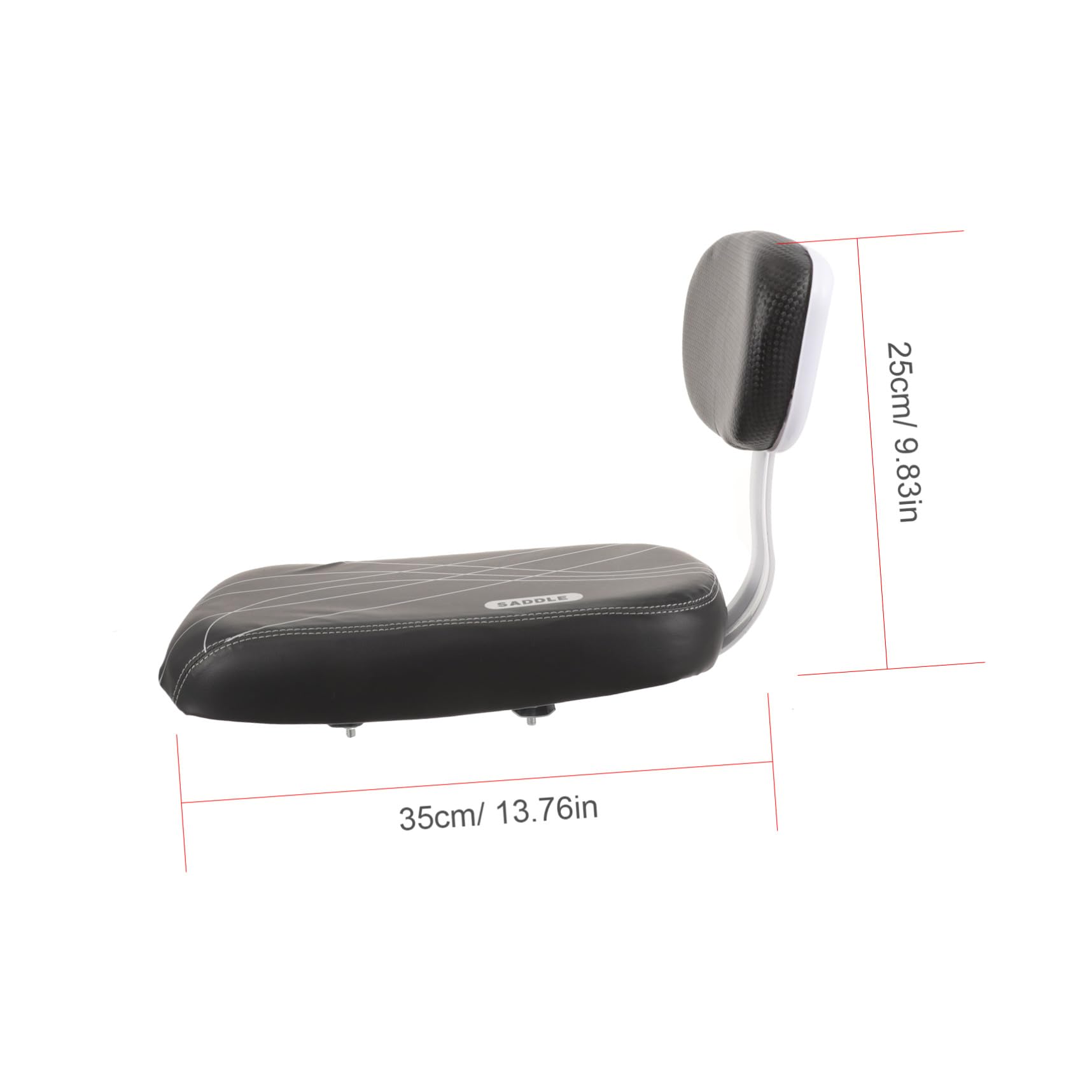 TOYANDONA Cuscino Sedile Posteriore per Bicicletta in Schiuma e Pelle Supporto per Mountain Bike Accessori Comfort per Ciclismo