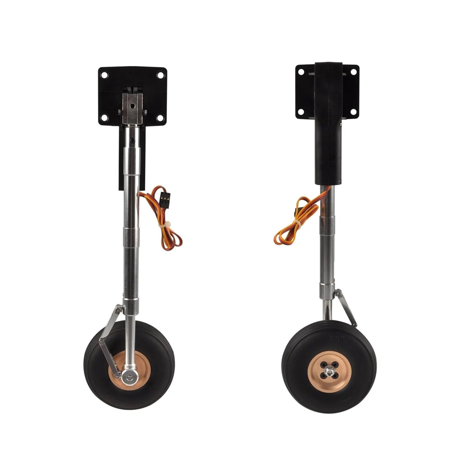 2 Piezas de Tren de Aterrizaje retráctil electrónico Principal Compatible con Aviones Modelo RC de 10 kg universales