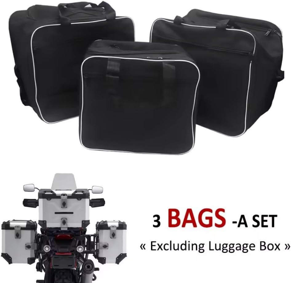 31L/38L/45L Motorcycle Top Side Box Case Inner Bags Fit for PAN AMERICA 1250 S PA 1250S RA1250 RA1250S 2021 Rear Trunk Liner Bag Pannier Travel Luggage Storage Bag Tool Bags (3 Bags - A set)