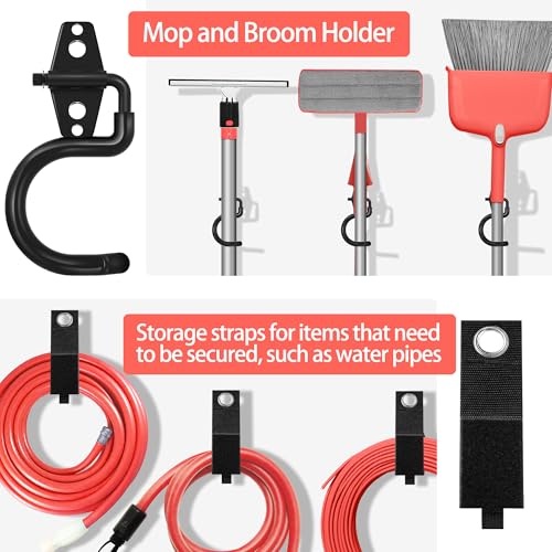 18 Pack Garage Hooks Heavy Duty - Anti-Slip Coating, Garage Storage Hooks for Hanging Bike,Ladder,Garden Tools,Hose - Image 6