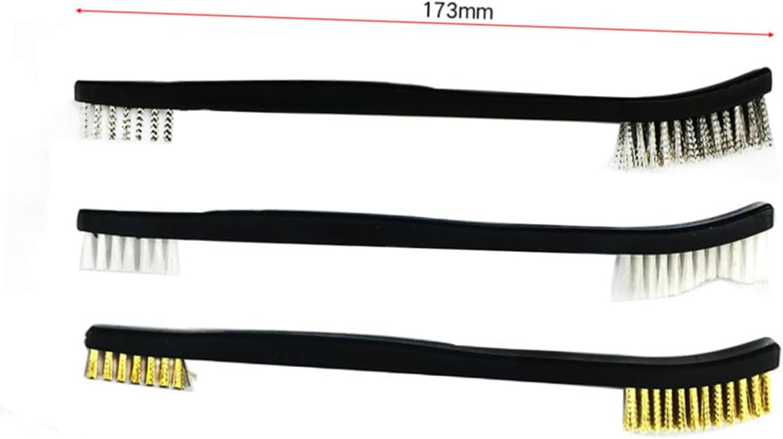 6Pcs Double End Cleaning Brush Set for Gun Polishing and Carbon Removal | Copper and Nylon Bristles, Universal Maintenance Kit, Debris Removal, for Hunters and Shooters, Six-Piece Set
