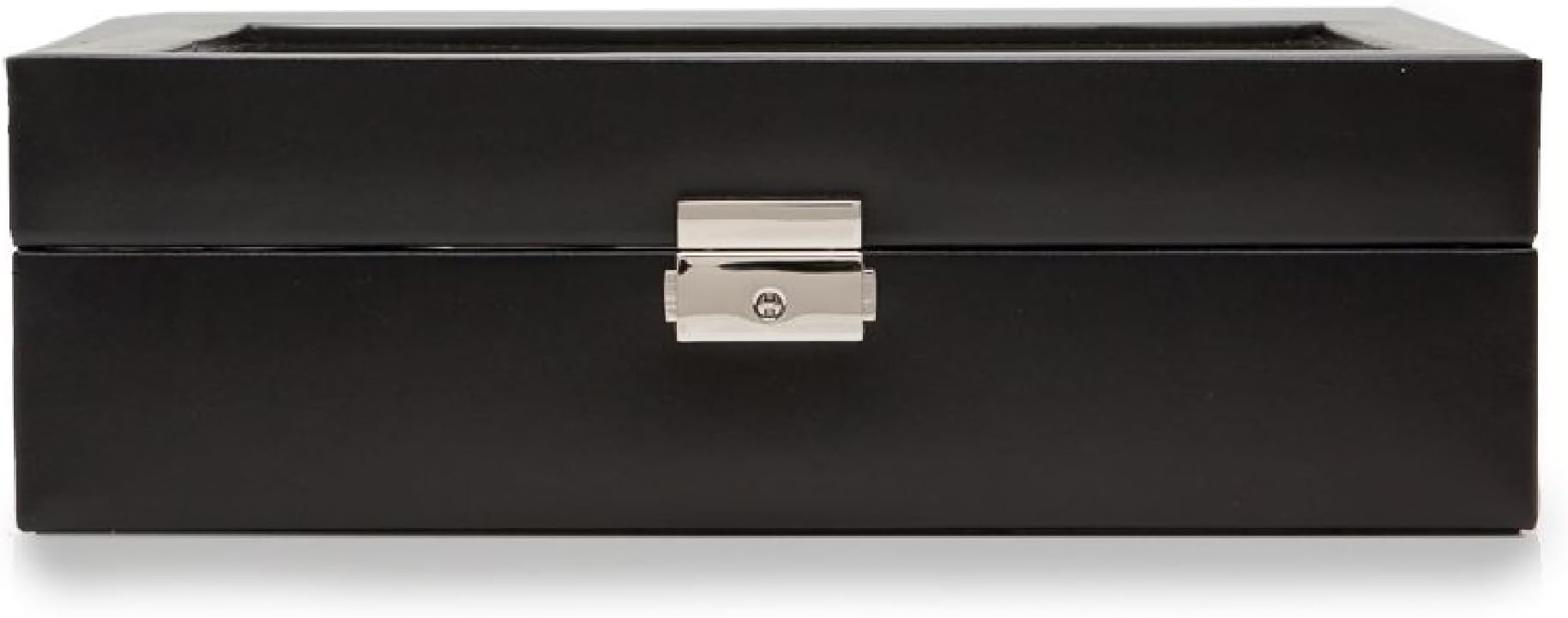 WOLF Heritage 10-Piece Watch Box, Black - Features 10 Watch Compartments, Faux Leather Exterior & Ultra-Suede Lining