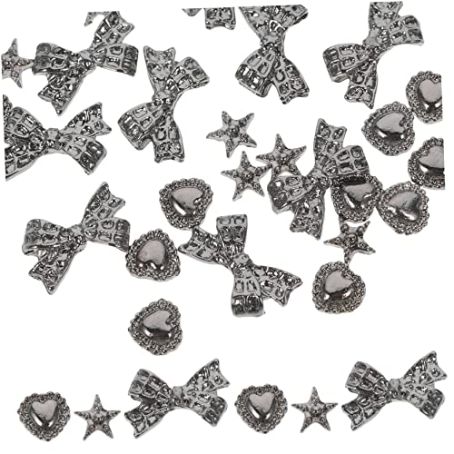 VALICLUD 30pcs Punk Nail Charms DIY Nail Art Decorations Alloy Charm for Art Craft Supplies