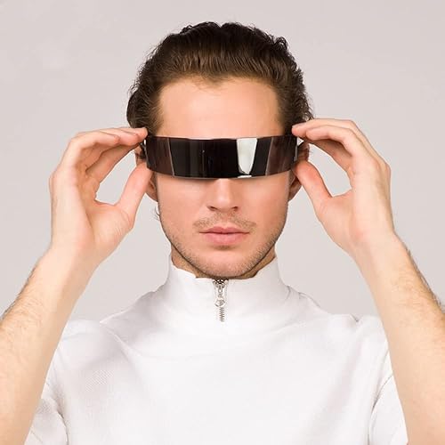 Miniatura 2 de XLUMIO Gafas de sol futuristas envolventes para hombre, máscara de disfraz