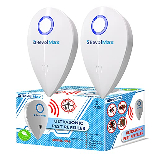 RX-3, (2Pack) Ultrasonic Pest Repeller - Electronic & Ultrasound, Indoor Plug-in Repellent, Get rid of - Rodents, Mice, Rats, Squirrels, Bats, Insects, Bed Bugs, Ants, Fleas, Mosquitos, Spiders!