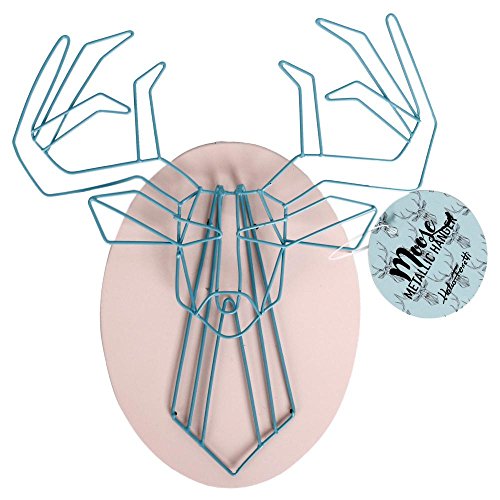 Helio Ferretti Reno Volumen HF Colgador, Metal, Crudo y Turquesa, 19x21x2.5 cm