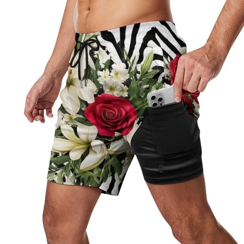 Supdreamc Men's Big & Tall Swim Trunks Board Shorts Basic Beachwear with Pockets