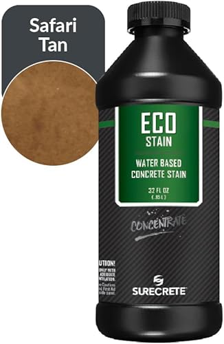 Vista 50 de Surecrete Eco Stain - Tinte a base de agua para hormigón, probador de 4 onzas, color rojo español rojo (Spanish Red)