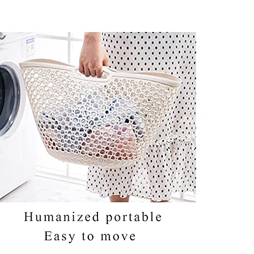Paniers à linge en plastique paniers de rangement vêtements blanc
