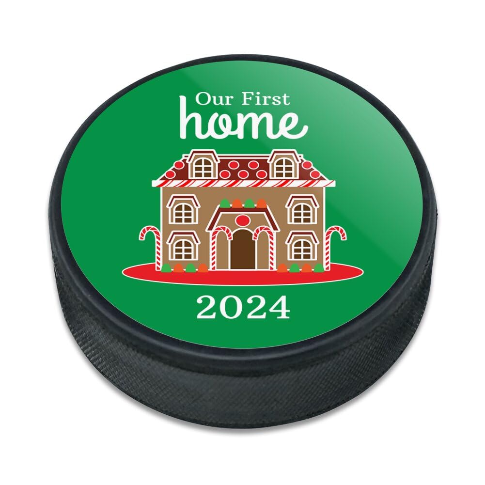Our First Home 2024 Gingerbread House Ice Hockey Puck