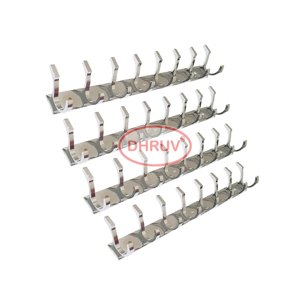 See full amazon price history chart for DHRUV Pack of 4 Stainless Steel Premium Fescue Dual Edge 8 pin Cloth Hanger .Bathroom Wall Door Hook DHRUV Pack of 4 Stainless Steel Premium Fescue Dual Edge 8 pin Cloth Hanger .Bathroom Wall Door Hook (B08H5QMX7M) Amazon Price History, Amazon Price Tracker
