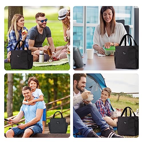 MABAHON Insulated Lunch Bag, Portable Thermal Lunch Bags Cooler Bag for Women Men Compact Adult Lunch Box Work Office - Image 2