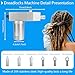 Dreadlock Machine, Handheld Fast & Easy DIY Dreadlocks Maker, Automatic Loc Machine with 6 Replacement Holes and Multiple Tools