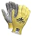 Cut Gloves, L, Yellow/Gray, Leather, PR