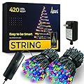 LinkedSparx LED String Lights, 110ft 420LED Multicolor App-Controlled Christmas Lights with Music Modes for Xmas Tree Indoor Party Holidays Home Decorations