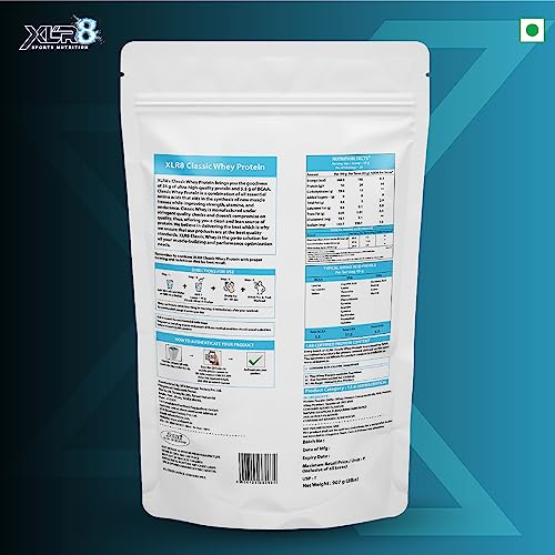 Image of XLR8 Classic Whey Protein Powder, 24 g Protein, 5.5 BCAA, No Maltodextrin (907 g Malai Kulfi)