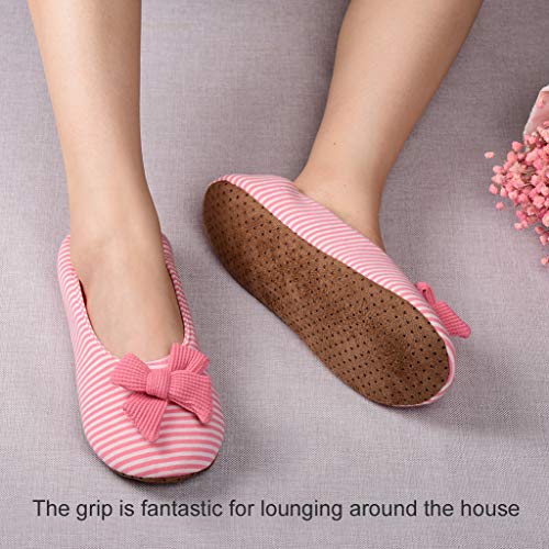 Image of Panda Bros Women's Ballerina House Slippers,Anti-Skid Comfy Warm Ballet Style Slippers