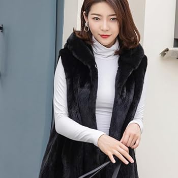 Amazon | [Snughom] ベスト ファーコート フード付きベスト 暖かい