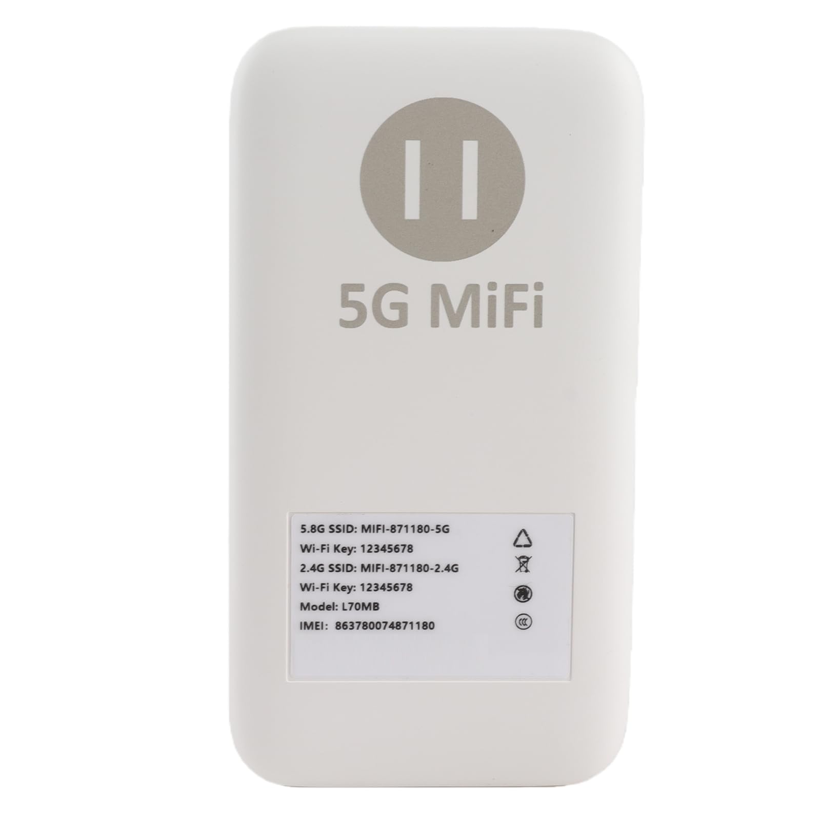 Hotspot WiFi Portatile 5G per Viaggi, Dispositivo Hotspot Mobile 5G Wifi6 con 6100 MAh, Supporto 16 Dispositivi, Slot per Scheda SIM, Dispositivo WiFi Portatile Ad Alta velocità