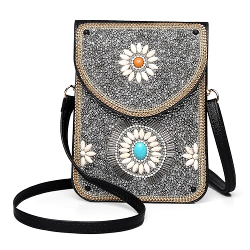 Image of Small Crossbody Bags for Women Designer Cell Phone Bag Boho Shoulder Wallet Purse