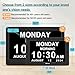 Soobest Dementia Digital Clock for Seniors Elderly, 20 Alarm Reminders 3 Ringtones for Memory Loss Alzheimers, Electric Time Date Day Large Display Calendar Clock, Auto DST, 1024 * 600P HD