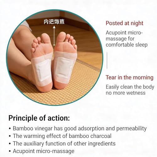 Image of Vn care Detox Foot Patches for Weight Loss & Toxin Removal | Ginger Herbal Foot Pads for Deep Cleansing, Fat Burning & Pain Relief | Natural Body Detox Foot Patch for Women & Men (Pack 50)