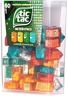 TIC TAC Box with 60 Mini Boxes (Mint, Orange, Spearmint, Peach and Passion fruit) 234g by Tic Tac