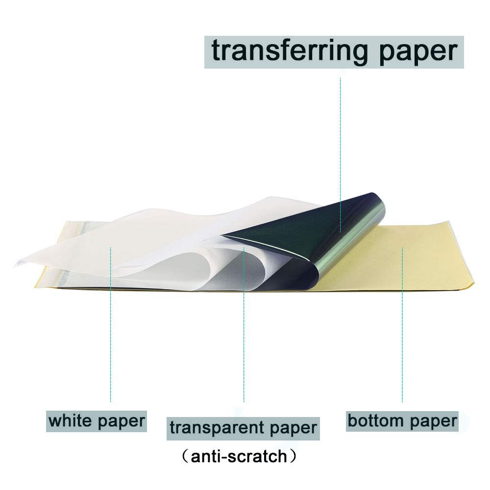 Buy Tattoo Transfer Paper, Professional 10 Sheets Tattoo Thermal Stencil Paper A4 Paper Size