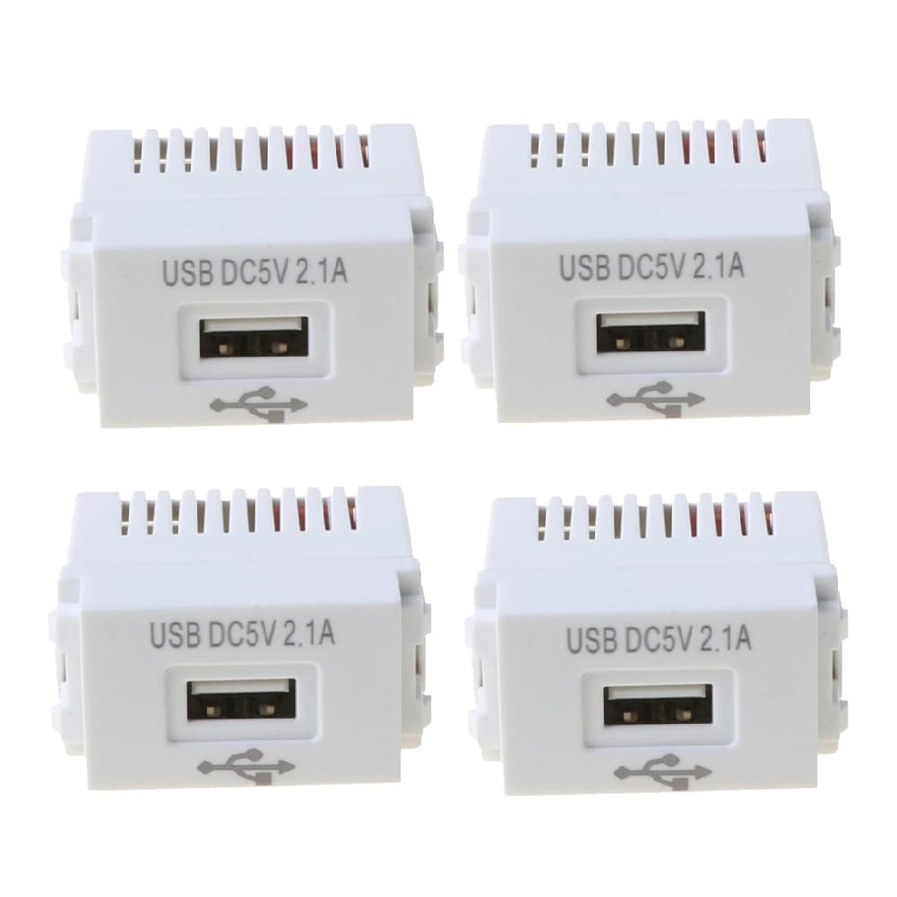 Pteanecay 128 Type 2.1A Mobile Phone Charging Panel USB Power Module 220 V to 5V USB Adapter Switching Module 4 Pack