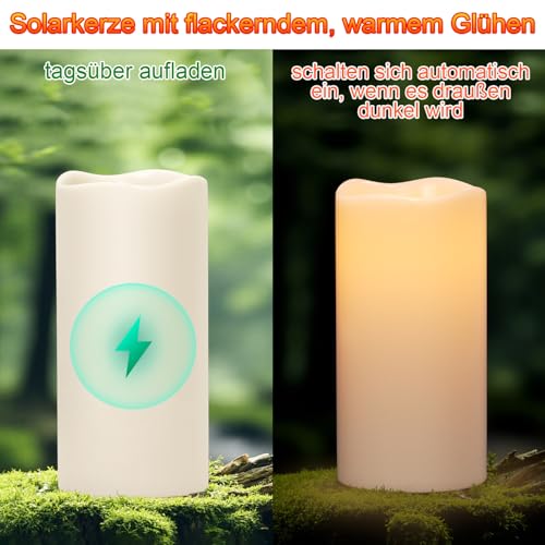 Bougie solaire extérieur étanche pour illuminer sans électricité