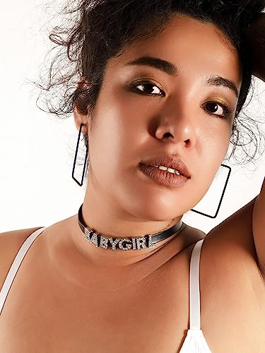 Sacina Gothic Goth Punk Cute Choker, Black PU Leather Choker Collar, Goth Necklace, Gothic Necklace, Jewelry Gift for Women2