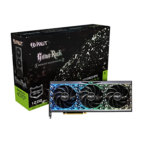 Palit GeForce RTX 4070 TI GameRock OC, 12 Go, Horloge Graphique 2310 MHz, Horloge Boost 2775 MHz, GDDR6X, HDMI, Display Port, PCIe 4.0