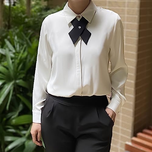 Gravata borboleta cruzada feminina/masculina, gravata cruzada pré-amarrada para Janpanese School Gir