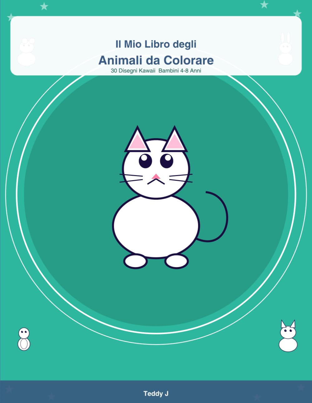 Il Mio Libro degli Animali da Colorare: 30 Disegni Kawaii per Bambini 4-8 Anni