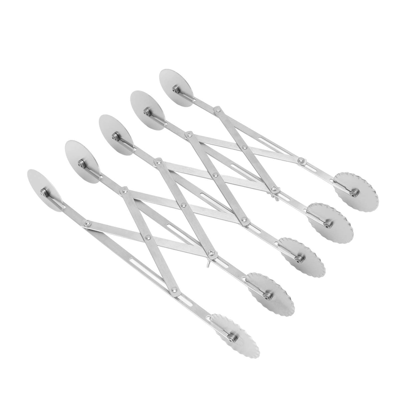 Teigschneider 5 Edelstahl Pizzaschneider Pizzaroller 5 Pizza Schneider Kuchenschneider Handlicher Pizza Cutter, für Pizza Kuchen Waffeln Teig