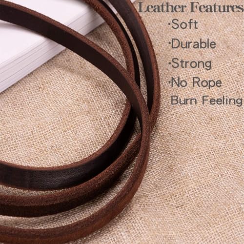 Hundeleine Fettleder kleine Hunde bis zu 8 kgs, Leder Haustierleine (1,80m x 8mm | Braun)