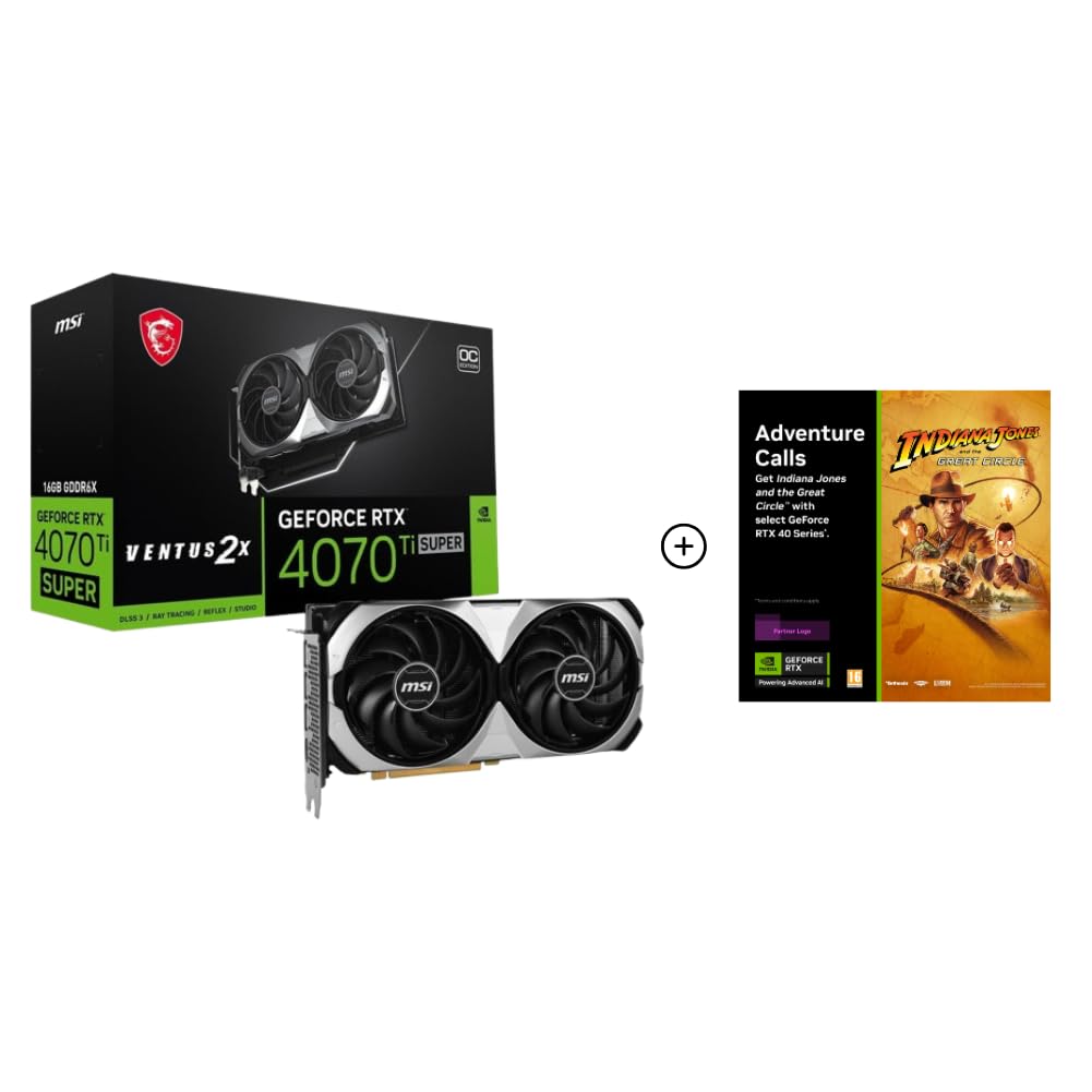 See full amazon price history chart for MSI GeForce RTX 4070 Ti Super 16G Ventus 2X OC Graphic Card - NVIDIA GeForce RTX 4070 Ti Super GPU, 16GB GDDR6X 256-bit Memory, 21 Gbps, PCI Express 4 Interface, Upto 2640 MHz, TORX Fan 4.0 MSI GeForce RTX 4070 Ti Super 16G Ventus 2X OC Graphic Card - NVIDIA GeForce RTX 4070 Ti Super GPU, 16GB GDDR6X 256-bit Memory, 21 Gbps, PCI Express 4 Interface, Upto 2640 MHz, TORX Fan 4.0 (B0CSKD1366) Amazon Price History, Amazon Price Tracker