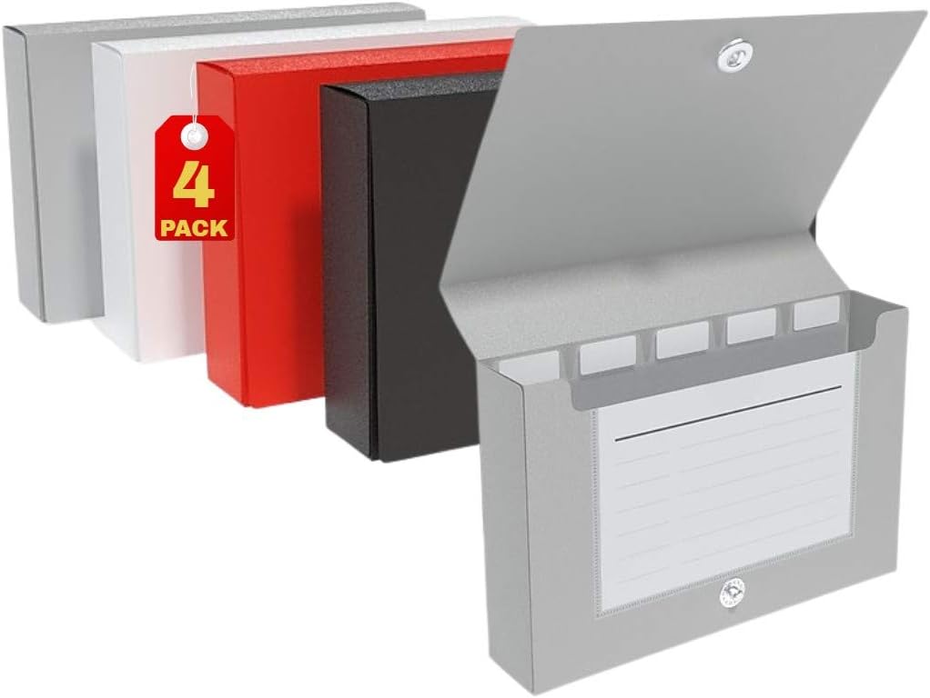 1InTheOffice Index Card Case, 3" x 5" Index Card Holder