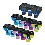ink4print Remanufactured Ink Cartridge Replacement for HP 02 (Black,Cyan, Magenta, Yellow, Light Cyan, Light Magenta,13-Pack)